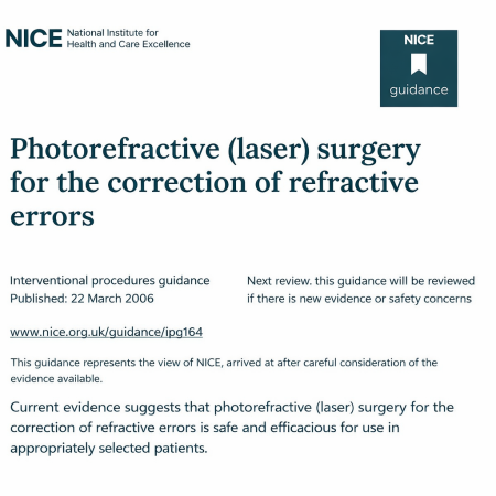 NICE photorefractive surgery guidance